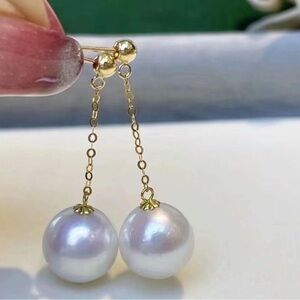 Elegant Silver Pearl Drop Earrings